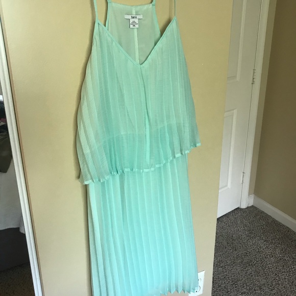 Bar III Mint Pleated Cocktail Dress - Picture 1 of 5